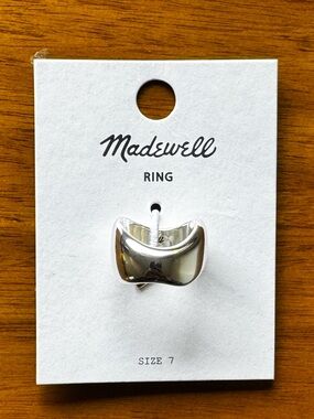 Madewell Silver Curved Chunky Ring